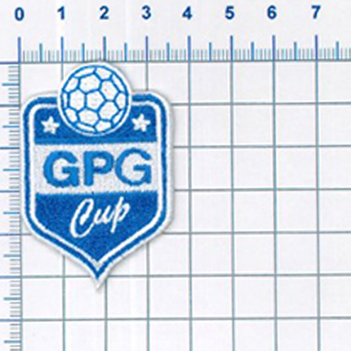 Proefdruk geborduurde badges GPG Cup