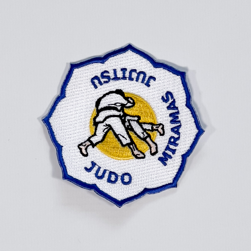 Geborduurd wapen van de Miramas judo en jujitsu club