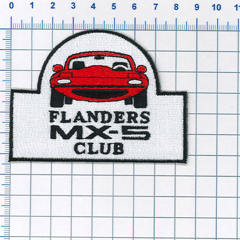 Flanders MX-5 Club geborduurd wapenschild pull order