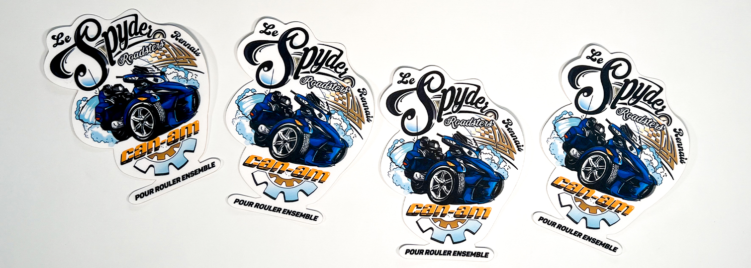 Combinatie van 100% gesublimeerde patches voor Spyder Raodsters motorclub