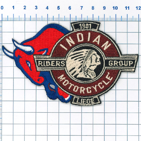 Proefdruk geborduurd patch Indian Motorcycle Luik