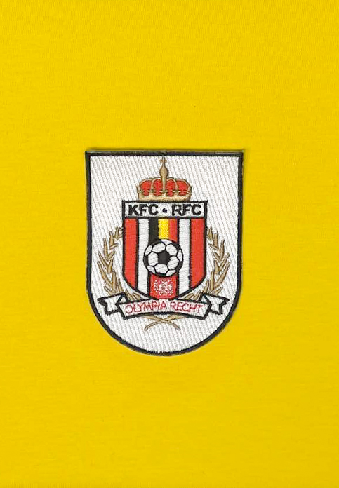 100% geborduurde blazoen-emblemen voor de voetbalclub K.F.C. Olympia Recht