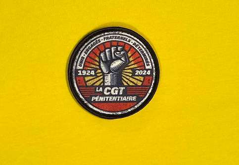 100% geborduurde / gesublimeerde ronde emblemen CGT Pénitentiaire.