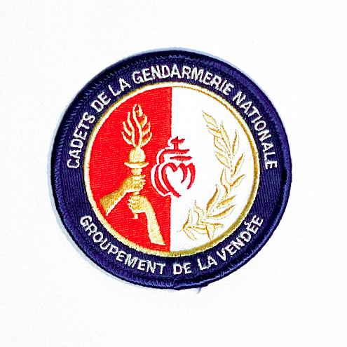 Borduren van de badge Vendee nationale gendarmerie cadetten